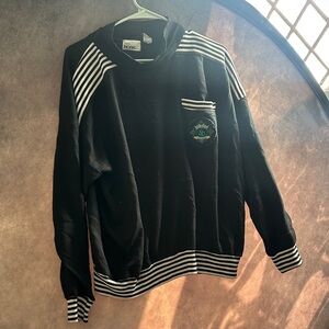 Black Striped Women's Sweater from Iconic Vintage Brand Mister Noah Plus